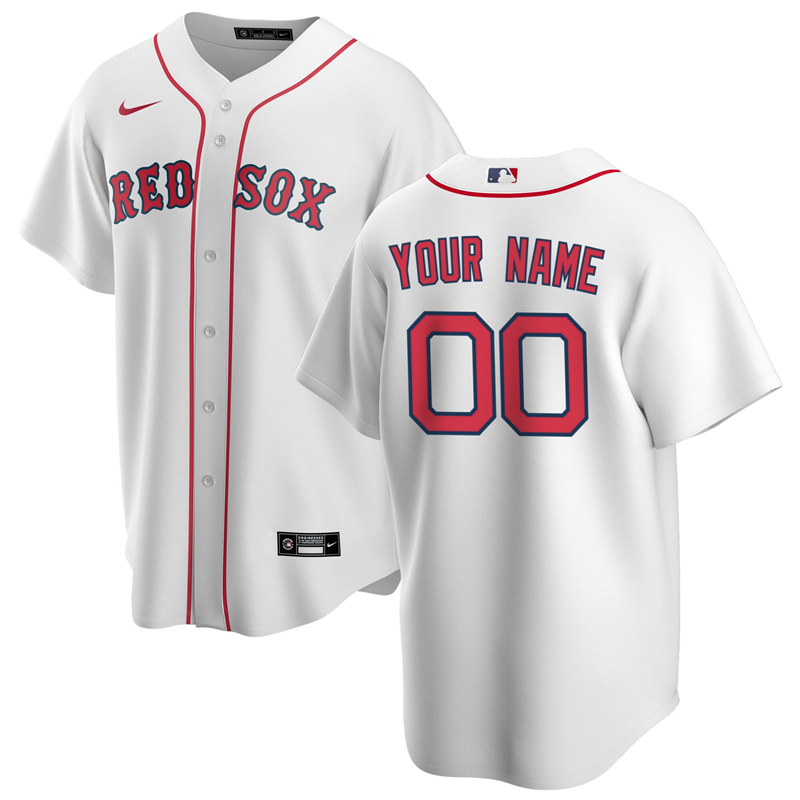 2020 MLB Men Boston Red Sox Nike White Home 2020 Replica Custom Jersey 1->boston red sox->MLB Jersey